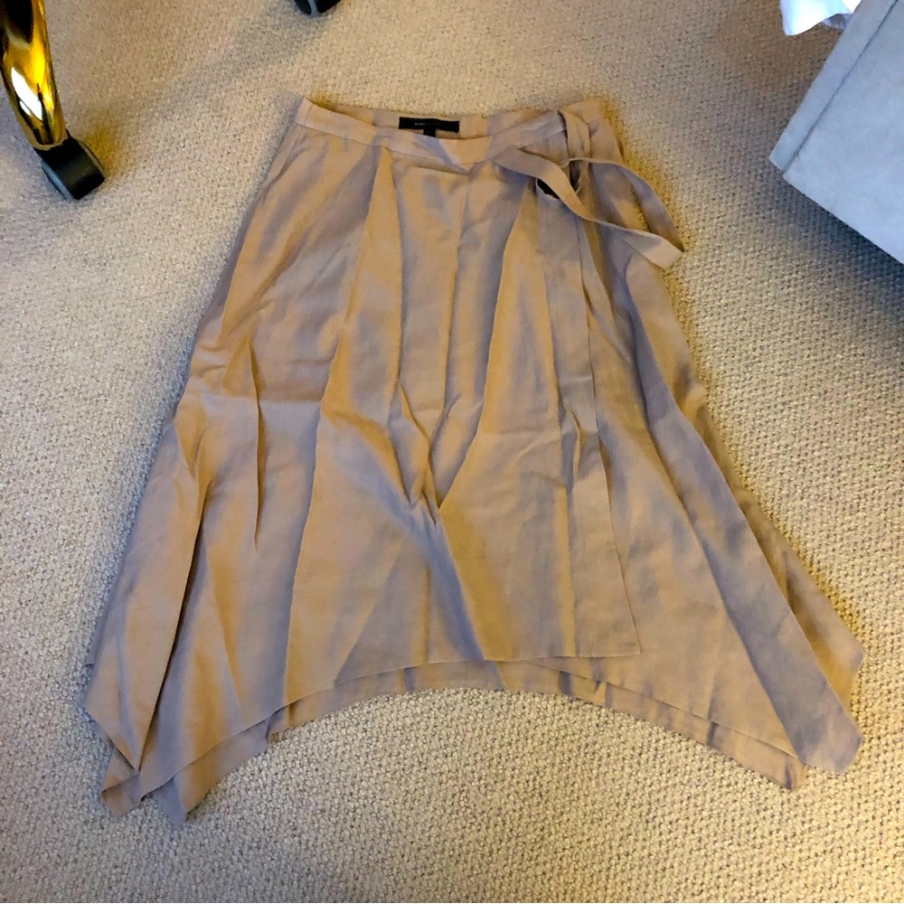 BCBG Tan Mid Calf Skirt